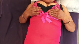 Desi  Pink Dress Bhabhi With Nephew Boobs Sucks And Pussy Fucked Video